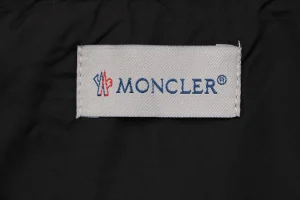 Moncler Quilted Patch Pocket Panelled Down Jacket Black Brand label