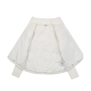 Moncler Quilted Patch Pocket Panelled Down Jacket White Lining