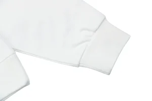 Moncler Rooster Logo M Print Crewneck Sweatshirt White Cuff