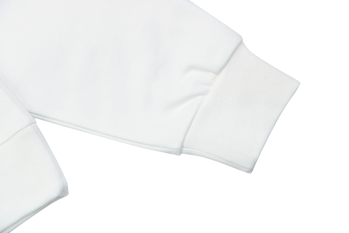 Moncler Rooster Logo M Print Crewneck Sweatshirt White Cuff