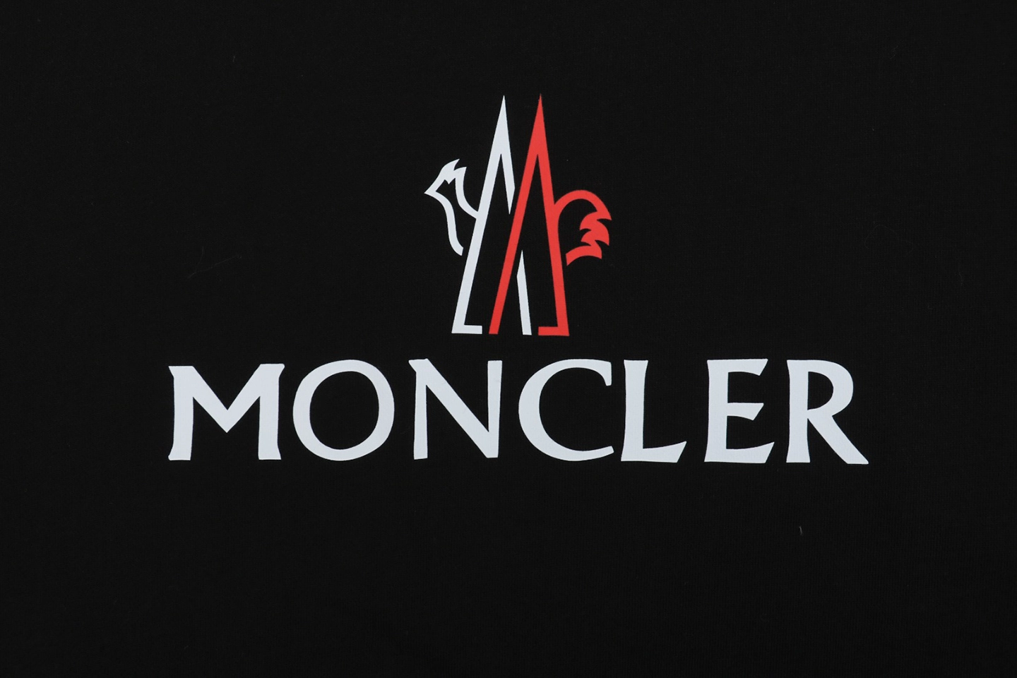 Moncler Rooster Logo M Print Crewneck Sweatshirt Black Brand