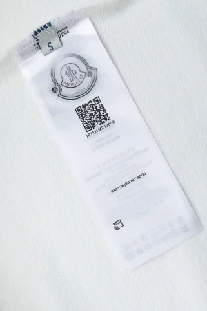 Moncler Rooster Logo M Print Crewneck Sweatshirt White Wash label