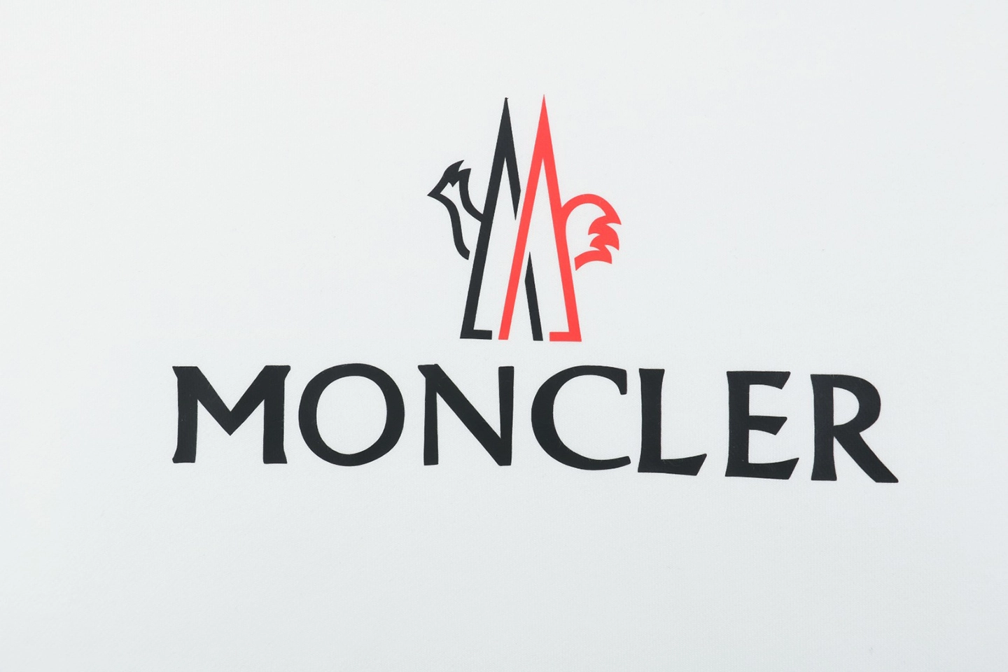 Moncler Rooster Logo M Print Crewneck Sweatshirt White Brand