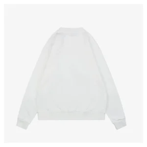 Moncler Rooster Logo M Print Crewneck Sweatshirt White Back view