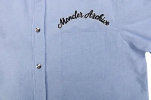 Moncler Signature Embroidered Pocket Shirt Buttons