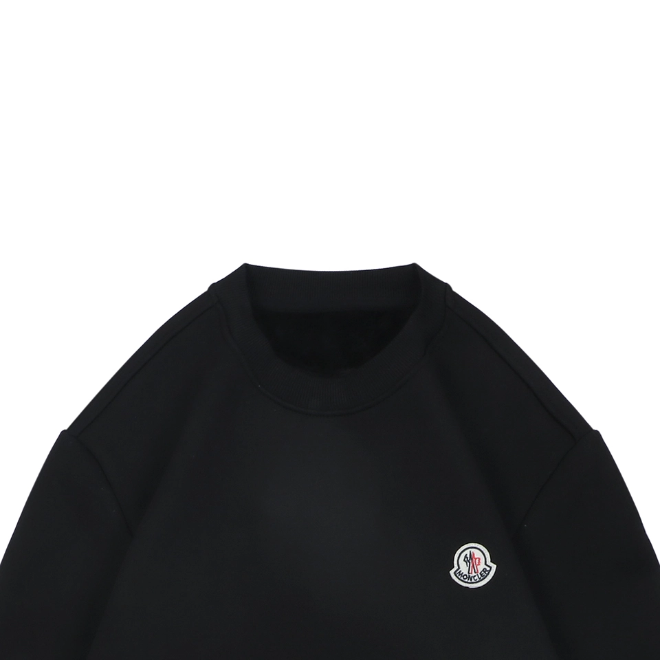 Moncler Small Logo Crewneck Sweatshirt Black