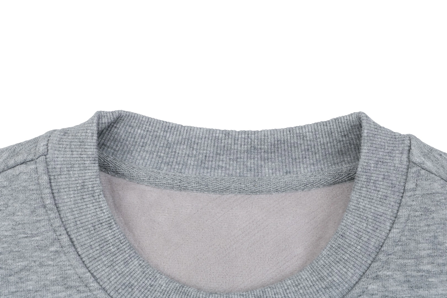 Moncler Small Logo Crewneck Sweatshirt Grey Collar