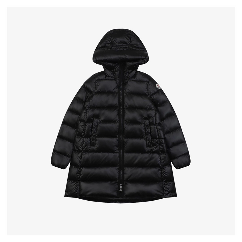 Moncler Suyenne Hooded Mid-Length Down Jacket Front view