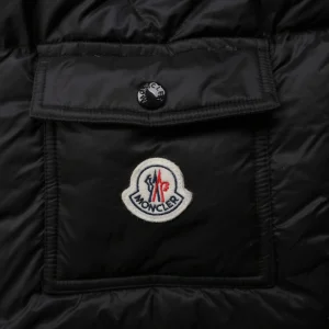 Moncler Vouyere Maya 2 Hooded Down Jacket #510 Black Pocket