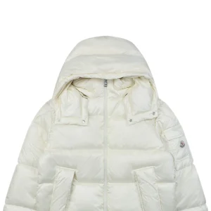 Moncler Vouyere Maya 2 Hooded Down Jacket #510 White