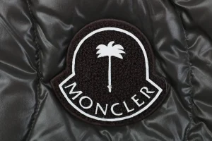 Moncler x Palm Angels Haunani Stand Collar Down Jacket Grey Brand label