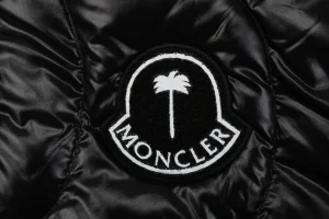 Moncler x Palm Angels Haunani Stand Collar Down Jacket Black Brand label