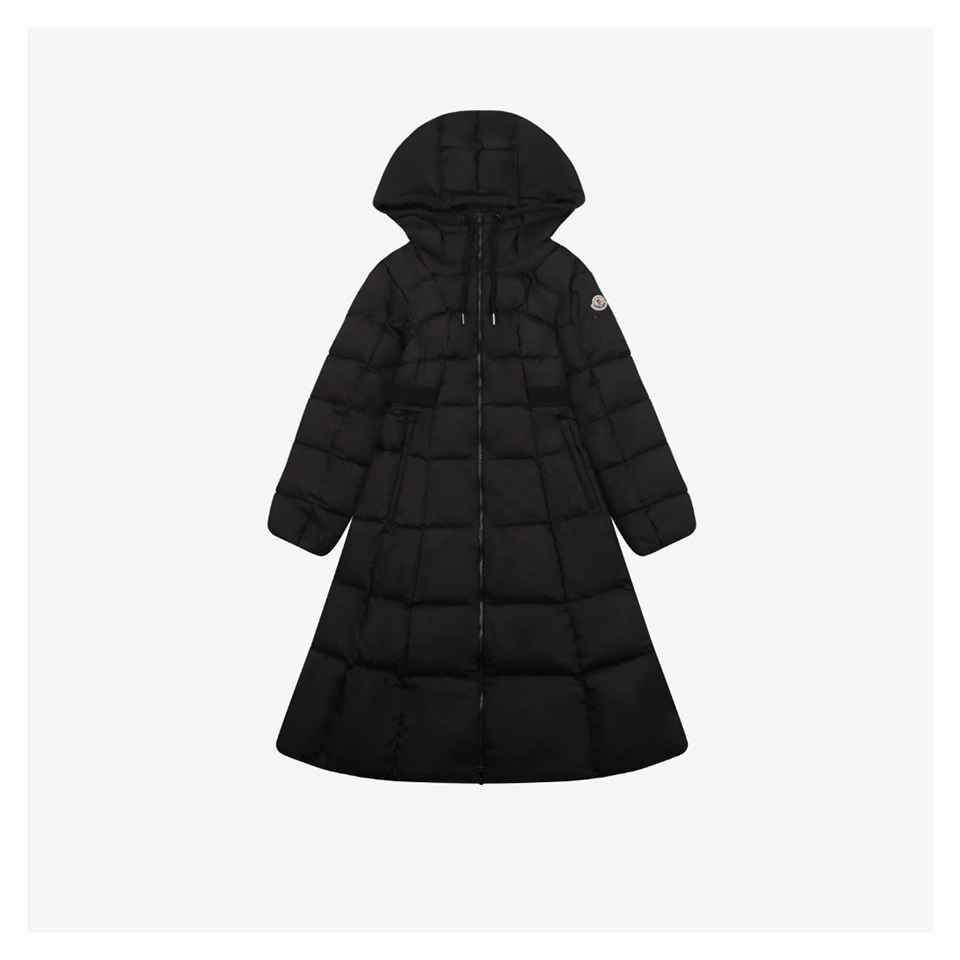 Mxxcler Faucon Long Hooded Down Coat Front view