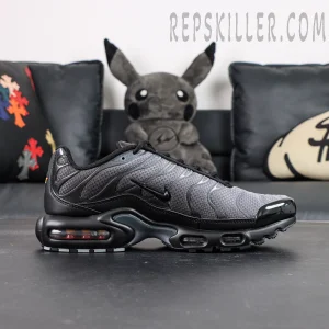 Nike Air Max Plus side profile with streamlined shape and wave support cage
