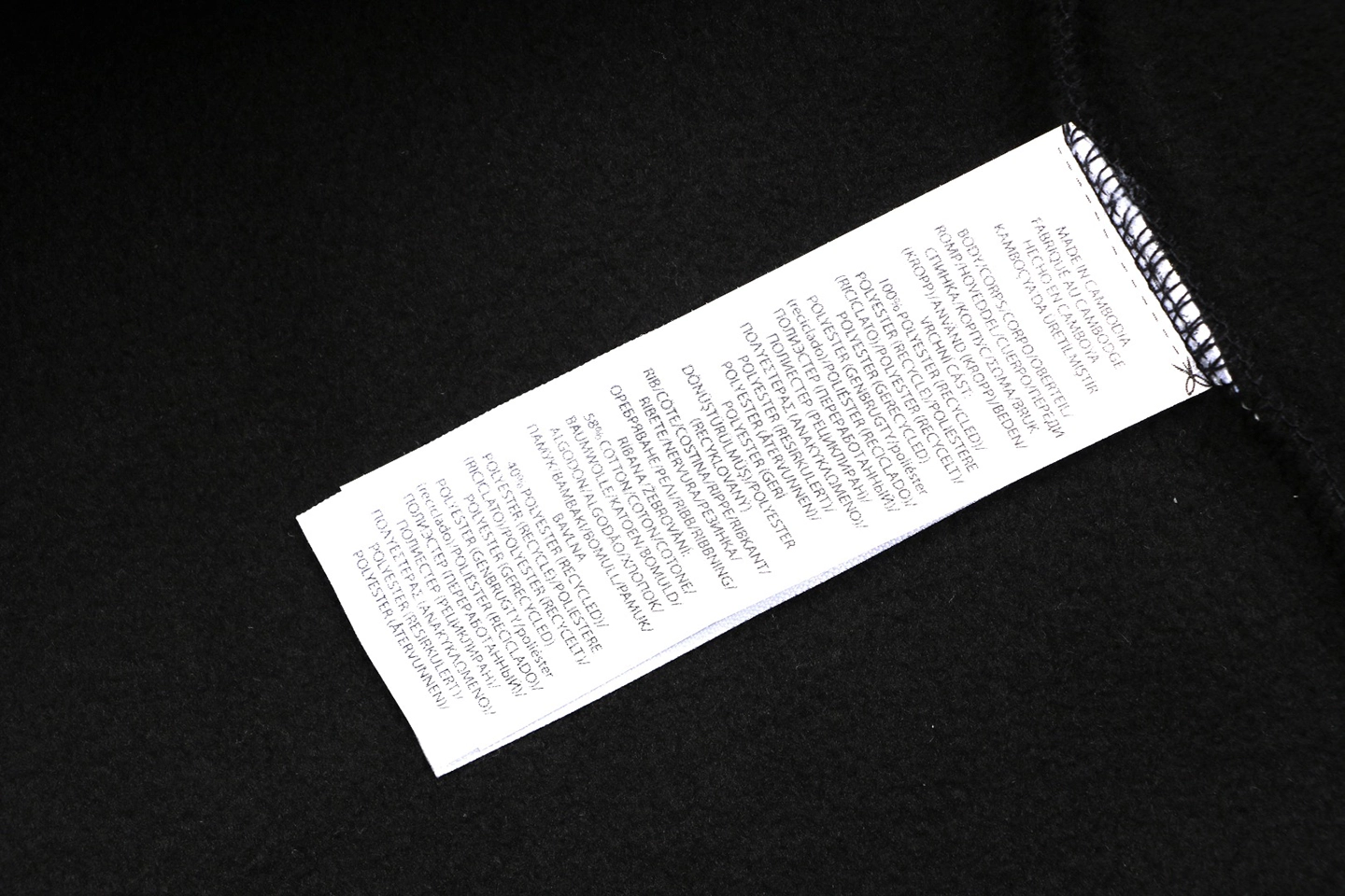 Ralph Lauren Embroidered Pony Double-Fleece Polo Shirt Wash label