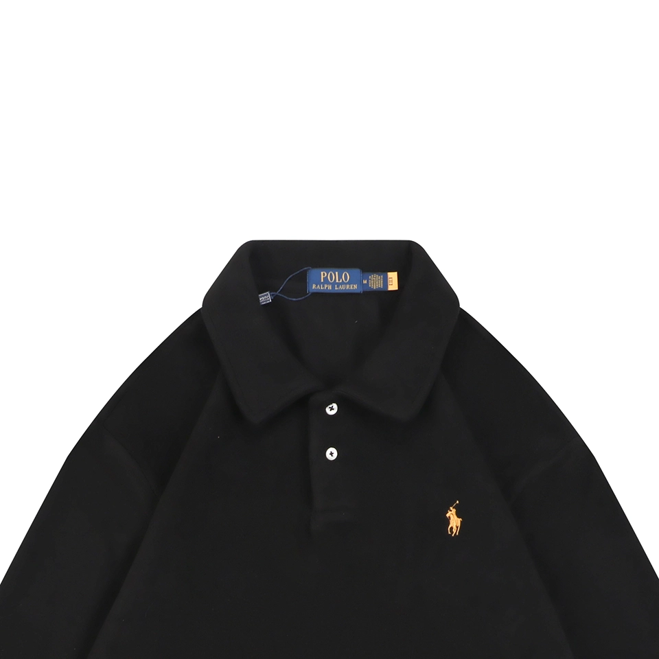 Ralph Lauren Embroidered Pony Double-Fleece Polo Shirt
