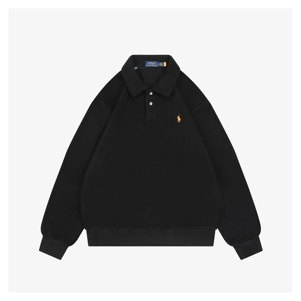 Ralph Lauren Embroidered Pony Double-Fleece Polo Shirt Front view