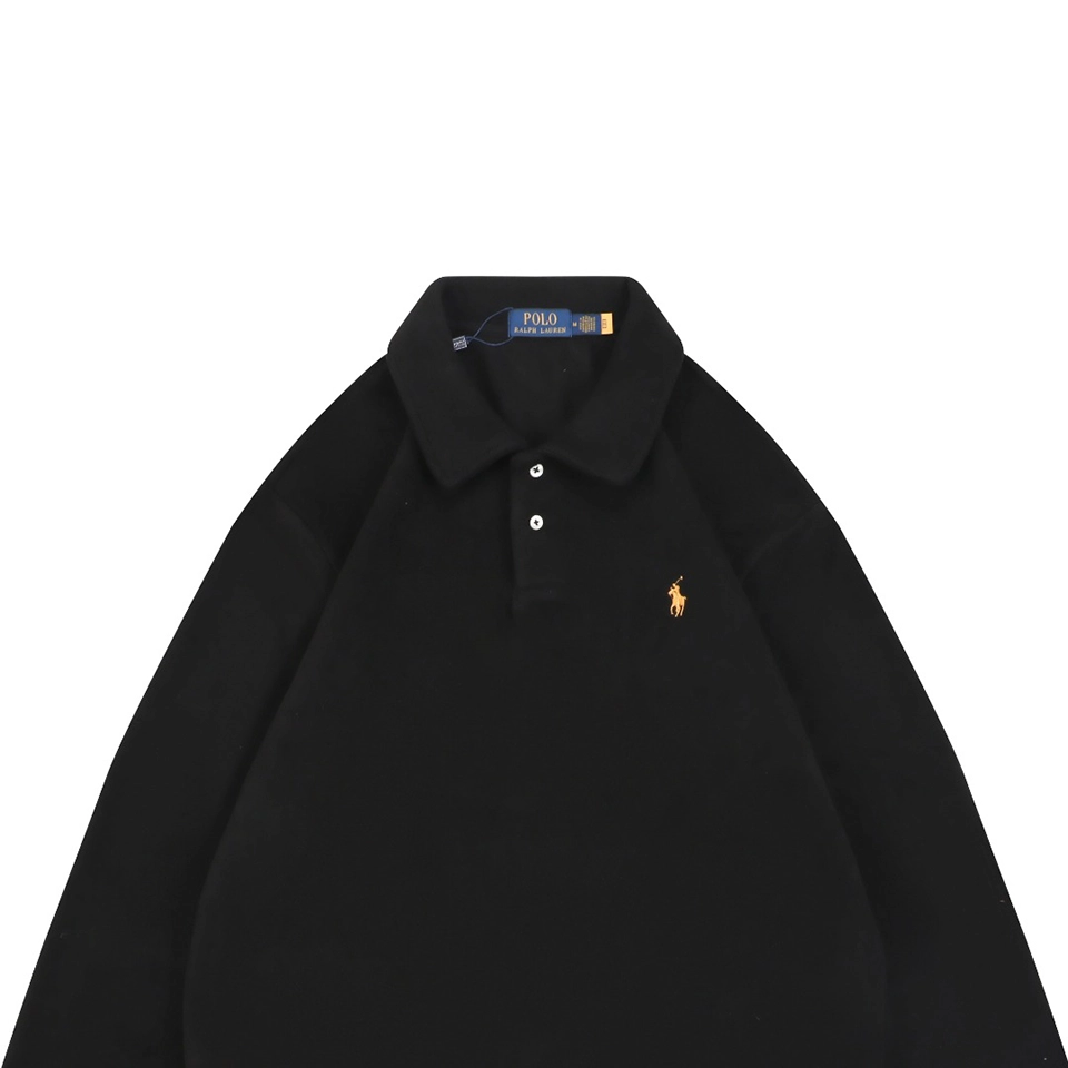 Ralph Lauren Embroidered Pony Double-Fleece Polo Shirt