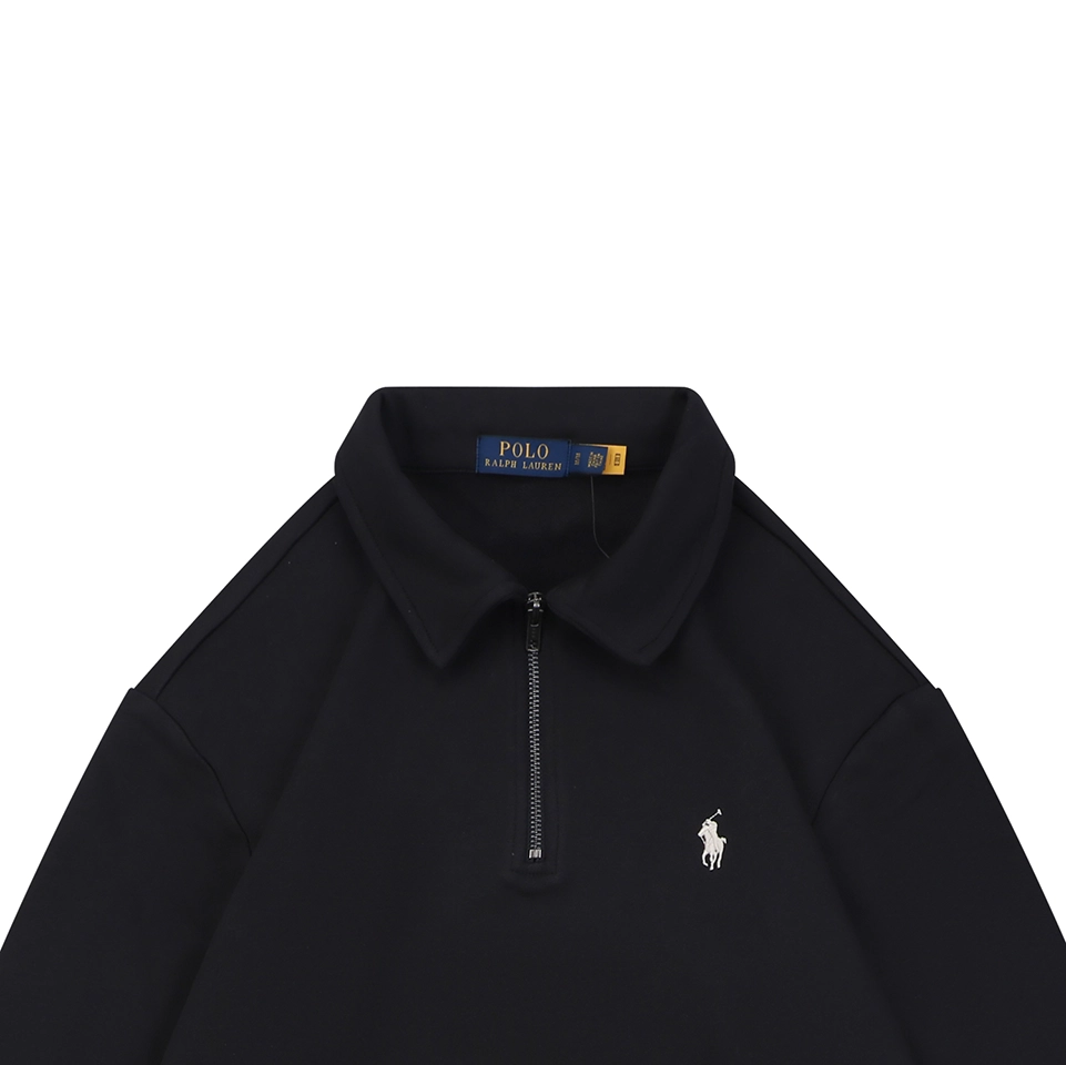 Ralph Lauren Pony Logo Half-Zip Polo Sweatshirt