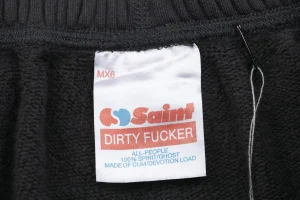 Saint Michael Blue Logo Repeated Graphic Sweatpants Brand label