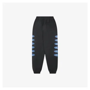 Saint Michael Blue Logo Repeated Graphic Sweatpants Back view