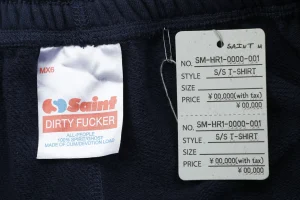 Saint Michael Reflective Angel Emblem Vintage Sweatpants Brand label