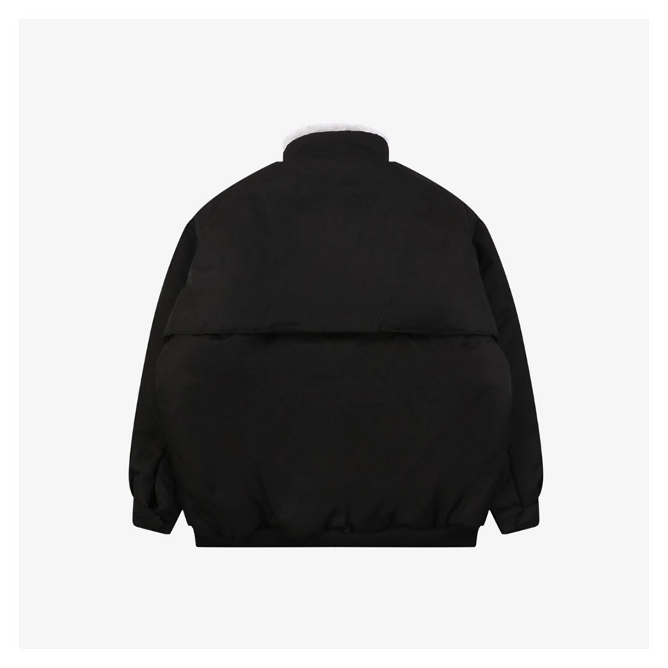We11done Minimal Logo Shearling Collar Padded Jacket Back view