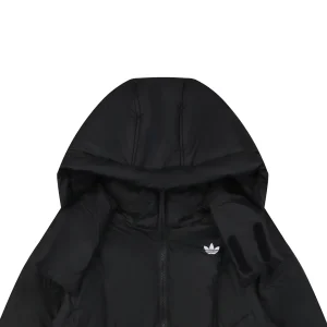Adidas Originals Trefoil Logo Hooded Down Jacket Black