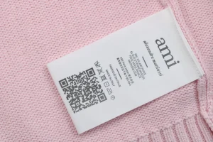 Ami De Cœur Embossed V-Neck Knit Cardigan Wash label