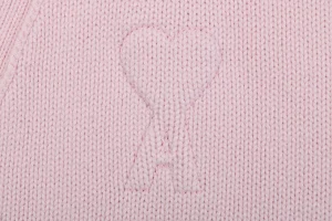 Ami De Cœur Embossed V-Neck Knit Cardigan Brand