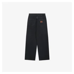 Miu Miu Logo Panel Denim Trousers Back view