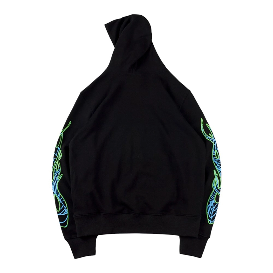 Sp5der 555 Portrait Web Sleeve Hoodie Back view