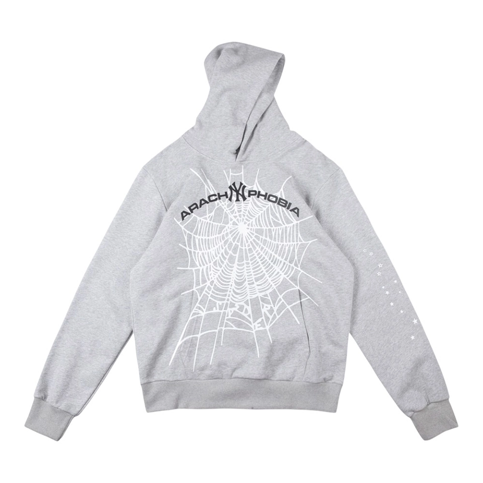 Sp5der Ashweb Grey Arachnophobia Hoodie Front view