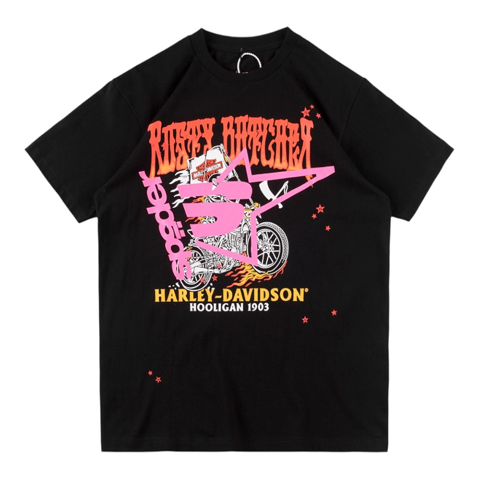 Sp5der Harley Riot Graphic T-Shirt Front view