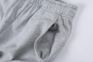 Sp5der Heather Grey Oversized White Script Sweatpants4