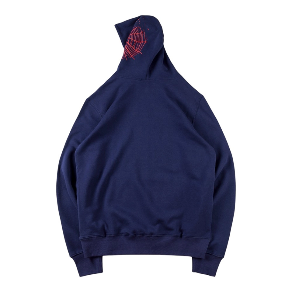Sp5der Insect Groupe Splatter Web Hoodie Back view