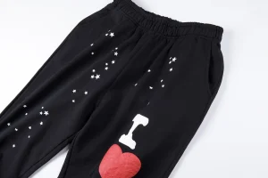 Sp5der Midnight Heart Script Graphic Sweatpants2