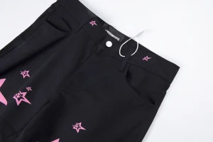 Sp5der Midnight Pinkstar Allover Graphic Pants1