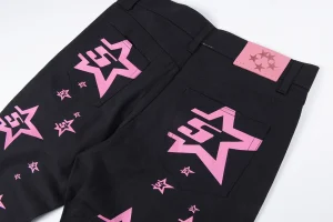 Sp5der Midnight Pinkstar Allover Graphic Pants3