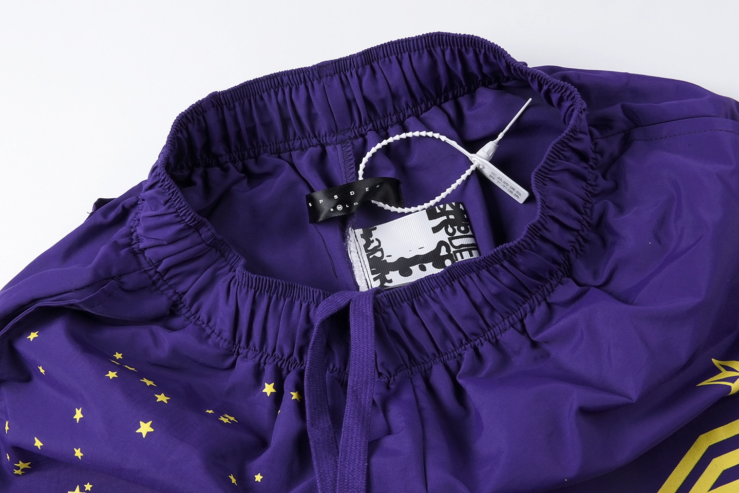 Sp5der Purple Star Logo Graphic Shorts6