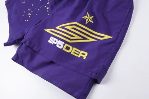 Sp5der Purple Star Logo Graphic Shorts7