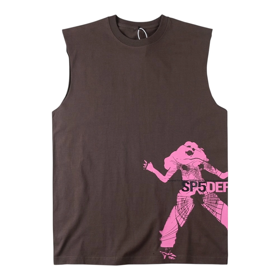 Sp5der Shadow Figure Sleeveless Tee Front view