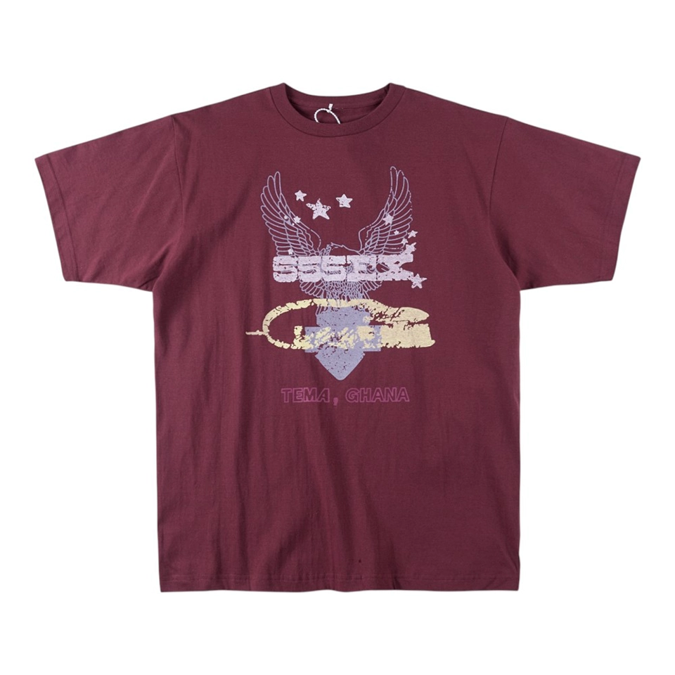 Sp5der Tema Ghana Eagle Graphic T-Shirt