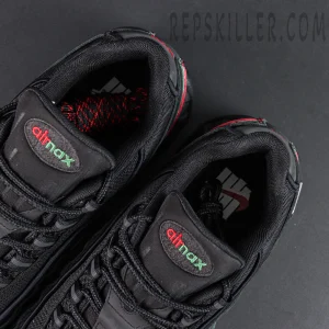 Undefeated x Nike Air Max 95 Black sneakers, tongue and inner lining detail with Air Max branding