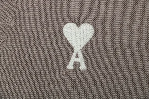 AMI Paris Ami de Cœur Wool Blend Cardigan Brand