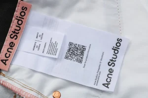 Acne Studios 1981M Chain Print Vintage Wash Denim Jeans Wash label