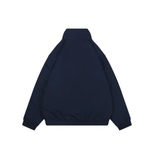 Adidas Originals Three-Stripes Stand-Collar Track Jacket Navy Back view