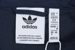 Adidas Originals Three-Stripes Stand-Collar Track Jacket Navy Brand label