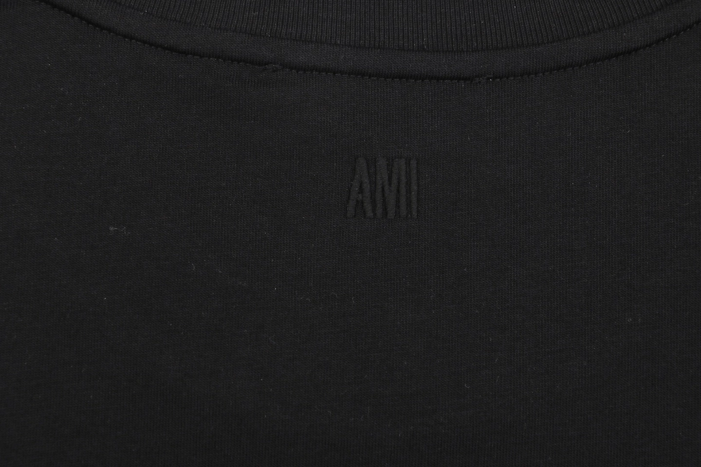 Ami Paris Ami de Cœur Embroidered T-Shirt Black