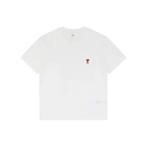 Ami Paris Ami de Cœur Embroidered T-Shirt White Front view